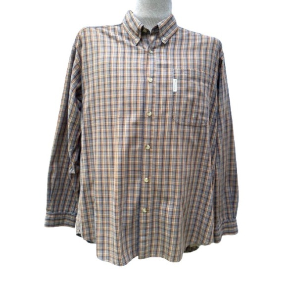 Columbia 100% Cotton Long Sleeve Casual Button Down Checked Shirt Size L - Picture 2 of 7